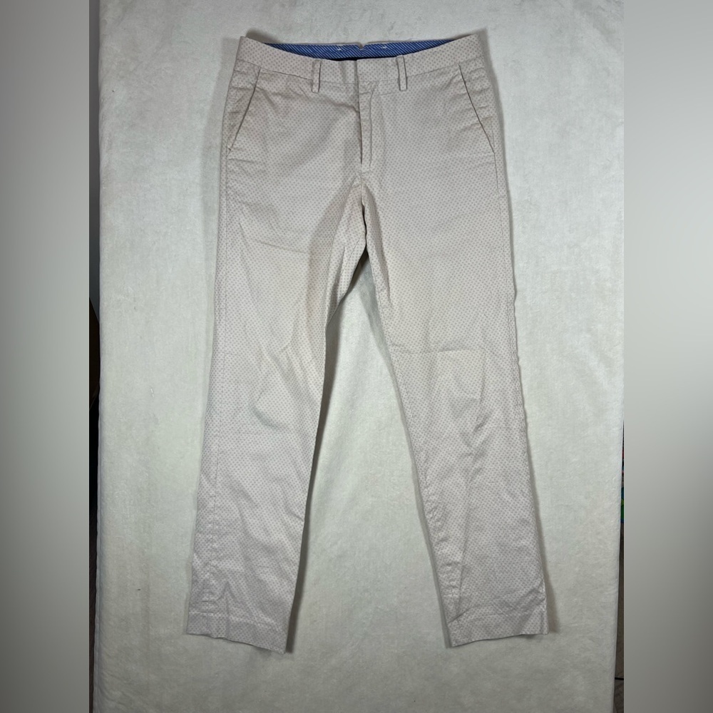 Bonobos 32W 32L Slim Fit Cotton All Over Print Classy Preppy Cotton Chino Pants